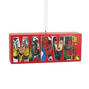 Hallmark Ornaments Marvel Comics Logo Heroes and Villains Ornament New